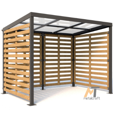BIKE AND WASTE BIN SHELTER